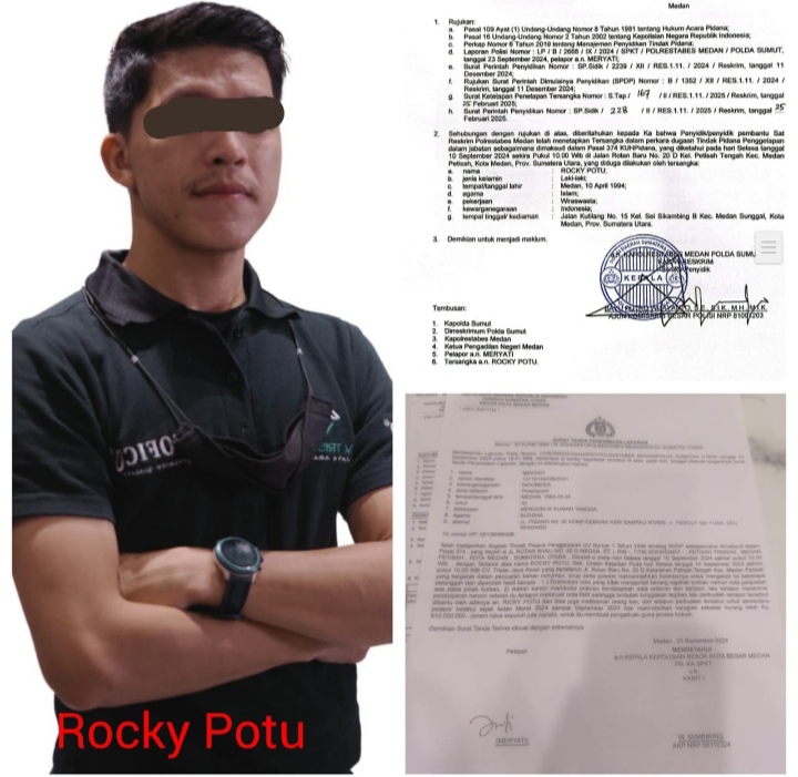 Gelapkan Barang Senilai Ratusan Juta, Rocky Potu Ditetapkan Tersangka “CV Tristar Jaya Abadi Himbau Custumer Lebih Waspada”